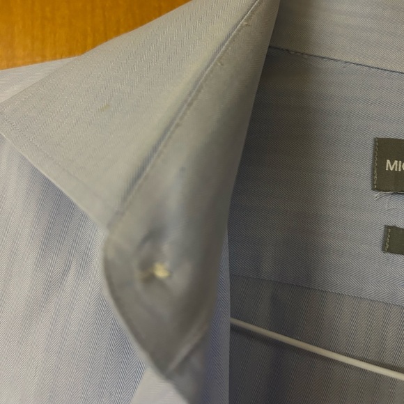 Michael Kors Medium Blue Dress Shirt - Picture 6 of 6